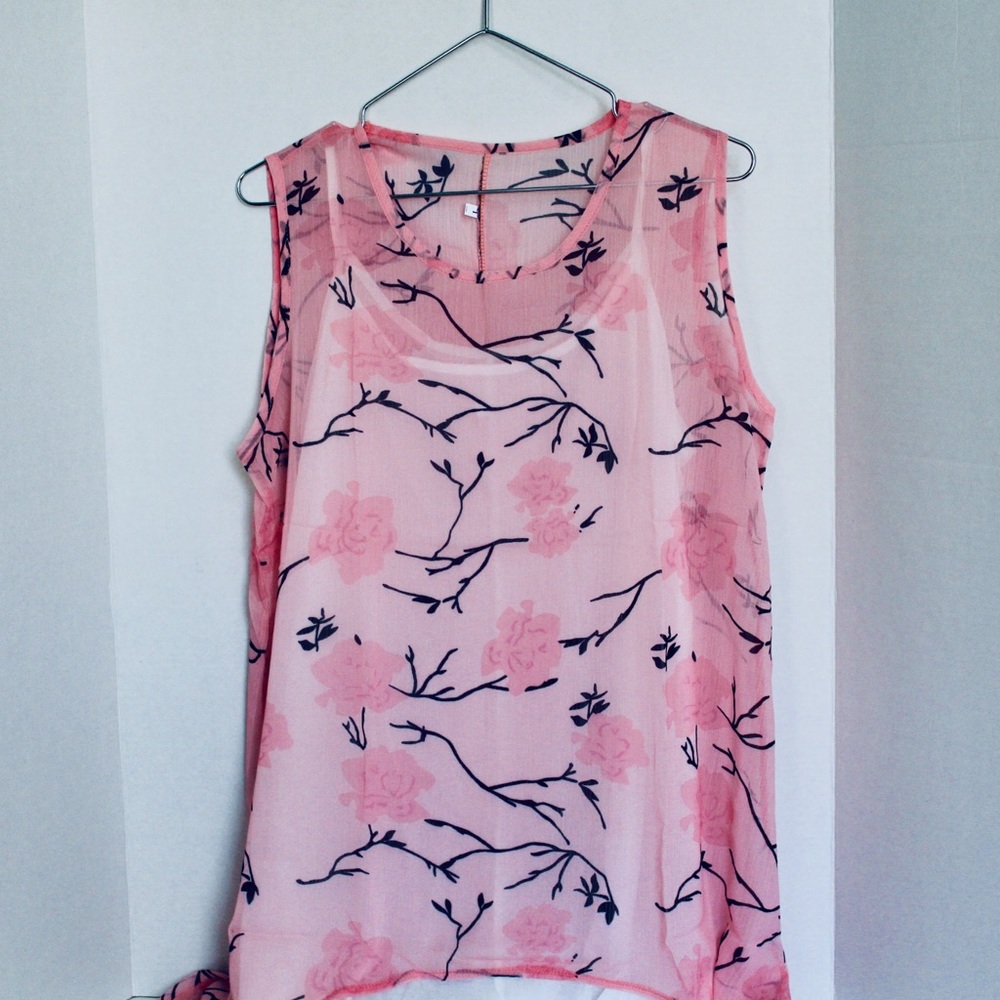 NWT Pink Floral Dress (L)